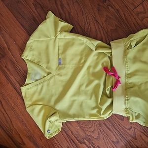 Lime green Figs Scrub Set